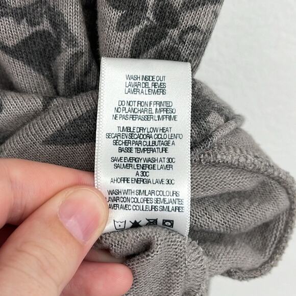 Sundry Floral Rose Cap Sleeve Muscle Sweatshirt Comfy Casual Athleisure - 0 (XS) - Picture 9 of 11